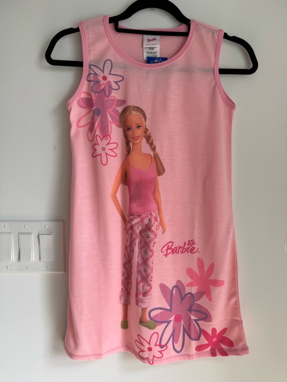 Y2K Girls Vtg‎ Barbie Avenue Nightgown Sleeveless Summer Pink 2004 NEW